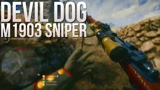 Legendary Sniper Skin - "Devil Dog" M1903 Sniper Gameplay - PS4 64 Man Operations Monte Grappa