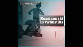 Swimsuit skiing event marks the end of the winter in Sochi