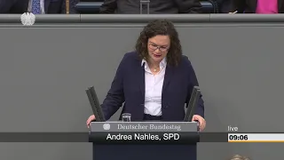 Andrea Nahles (SPD) -  Gesetzliche Rentenversicherung - 8. November 2018