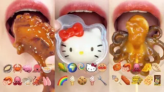 asmr 2HOUR DELICIOUS EMOJI FOOD CHALLENGE MUKBANG 2시간 이모지 먹방 모음집 eating sounds