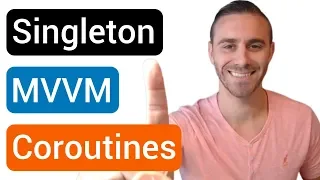 Kotlin Singleton Example with MVVM and Coroutines