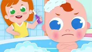 No No I Don't Want To Take a Bath | Little Angel - Kids Songs