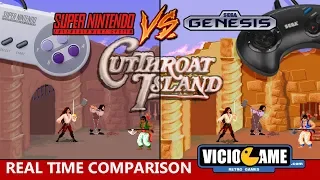 🎮 CutThroat Island (SNES Vs Mega Drive) Real Time Comparison