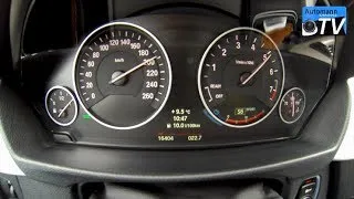 2014 BMW 316i (136hp) Touring - 0-200 km/h acceleration (1080p)