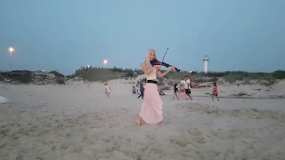 ❤️Camila Cabello🏖 Havana Remix 🎶 beach performance violin cove r by Sandra Cygan 14age