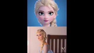 Frozen VS Frozen Characters in real life #frozen #frozen2 #elsa #anna #kristoff #Olaf #Hans #shorts