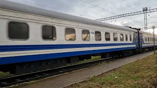 🇺🇦 Електровоз ЧС7-183 з поїздом EN 21 Харків - Трускавець