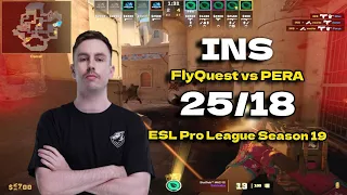 CS2 POV FlyQuest INS (25/18) vs PERA (Anubis) @ ESL Pro League Season 19 #cs2