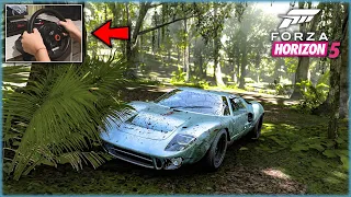 Abandoned Ford GT40 Mk I rebuild and tune | Forza Horizon 5 | Steering Wheel Gameplay