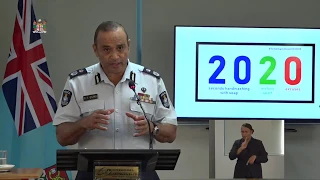 Fijian Commissioner of Police briefs the media on COVID-19