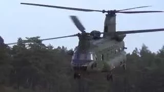 Exercise with RNLAF Boeing CH-47 Chinook at Stroese Zand