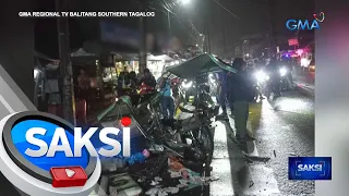 4 patay, 6 sugatan matapos araruhin ng pickup truck ang 2 tricycle sa Calamba, Laguna | Saksi