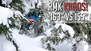 Ride Comparison! Polaris KHAOS 163 vs 155!