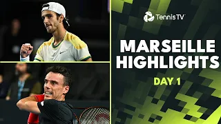 Gasquet Faces Bautista Agut; Musetti, Shevchenko & More Feature  | Marseille 2024 Highlights Day 1