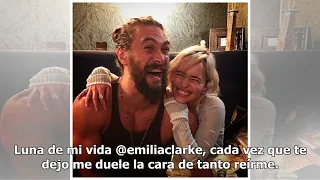 El divertido reencuentro de Emilia Clarke y Jason Momoa de Game of Thrones