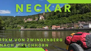 2024 Packraft auf dem Neckar: 19km paddeln von Zwingenberg nach Hirschhorn mit Anfibio und MRS