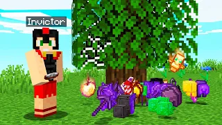 ¡Paso MINECRAFT pero las HOJAS de los ARBOLES Sueltan Loot OP! 🤩😂 Invictor y Mayo