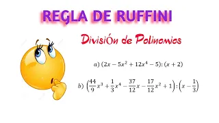 Regla de Ruffini. División de Polinomios
