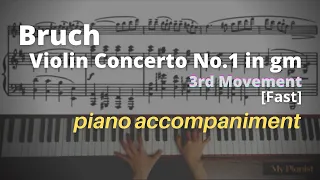 Bruch - Violin Concerto No.1 in Gm, 3rd Mov: Piano Accompaniment [Fast]