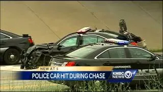 Driver hits Independence police cruiser after chase