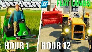 I spent 24 hours on a Flat Map with $ 0 ... ep.1 🚜Farming Simulator 2022 timelapse