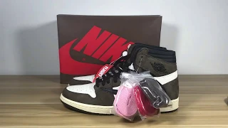 Unboxing Review Air Jordan 1 Travis Scott