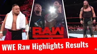 WWE Raw Highlights HD 30 October 2017 Braun Strowman Return Samoa Joe Return