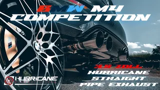 BMW M4 Competition 3,5" - Straight Pipe Klappenauspuff - Hurricane Exhaust - WELTWEIT EINZIGARTIG