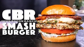 THE CBR (CHICKEN BACON RANCH) SMASHBURGER | SAM THE COOKING GUY