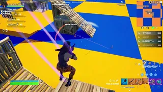 Je tente des tricks shot à la carabine en The Pit sur Fortnite