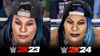 WWE 2K24 vs WWE 2K23 Entrance Comparison | Cora Jade, Charlotte Flair & More!