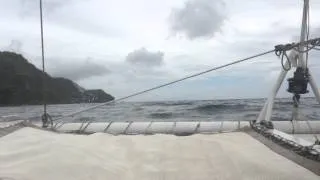 Rough Waves on Our St Lucia Catamaran Ride