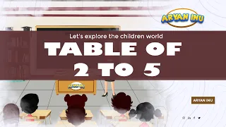 Table of 2 to 5 | Rhythmic Table of Two to Five | Learn Multiplication Table of 2 to 5 | ARYAN INU