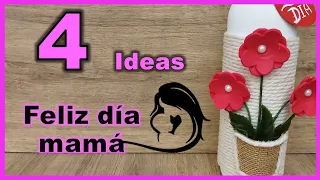 4 IDEAS PARA REGALAR EN EL DÍA DE LA MADRE // Manualidades con botellas de vidrio // crafts for mom