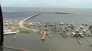 Grand Isle damage from Hurricane Ida / courtesy ABC, Coast Guard