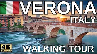 Verona: Italy 4K-UHD - Short Walking tour in the rain - With Captions!