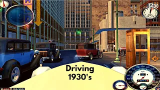 DRIVING IN 1930'S LOST HEAVEN - MAFIA PC GAMEPLAY