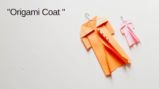 Origami Coat |Easy origami |How to make a Paper Coat |Paper Dress making for kids |