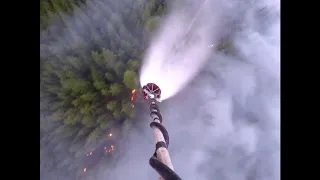 Helicopter firefighting with long-line