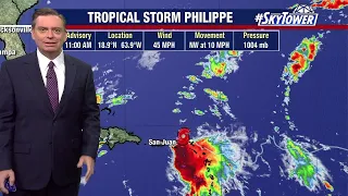 Tropical Storm Philippe churns in Atlantic