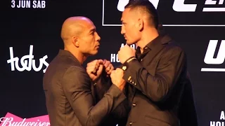 Jose Aldo vs. Max Holloway UFC 212 Media Day Staredown - MMA Fighting