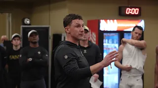 Dennis Allen & Alvin Kamara Locker Room Speech after Saints Win at Colts | 2023 NFL Week 8