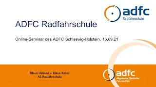 ADFC-Radfahrschule - Wie geht das?