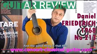 Review Daniel Friederich 1968 No 213 www.concert-classical-guitar.com