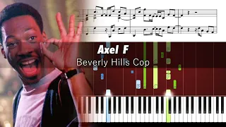 Beverly Hills Cop - Axel F - Piano Tutorial with Sheet Music