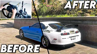 2JZ Toyota Supra Drift Build - Forza Horizon 5 |  Steering Wheel + Shifter Gameplay