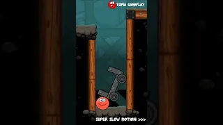 Red Ball 4 death by falling minecart with super slow motion. #shorts