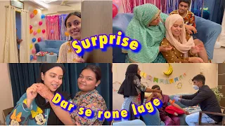 Surprise celebration 🎉 🎂| Blood🩸test ke dar se ro rahe hain  😱 | ibrahim family vlogs