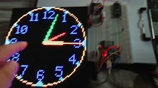 analog NTP clock with ESP32 and P3 64x64 led display (2)