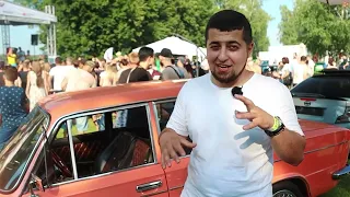 Российский лоурайдер, «персик» ВАЗ 2103. (Tuning Open Fest 2022)